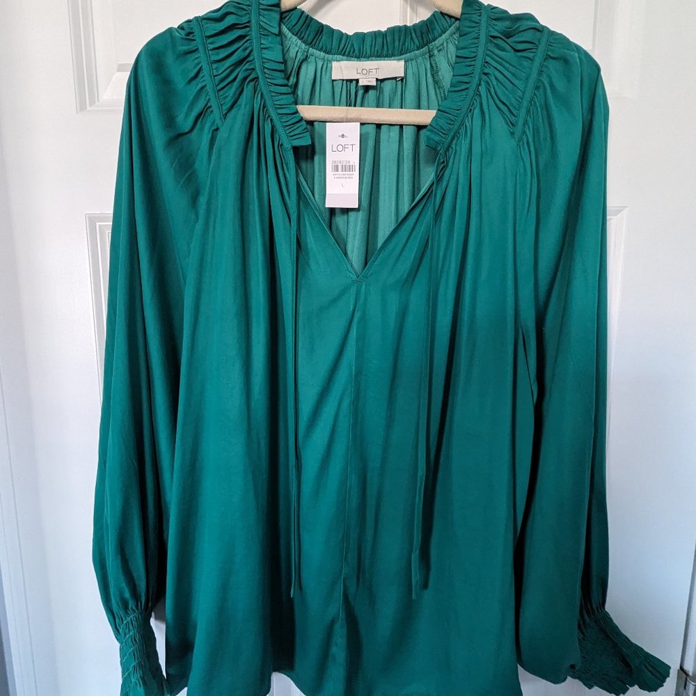 Emerald Green Loft Blouse